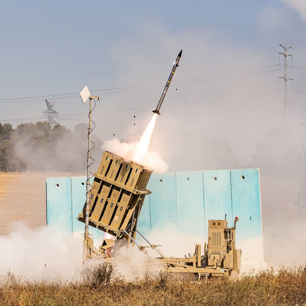 Israeli Iron Dome air defense batteries deployed near Ashdod, Israel