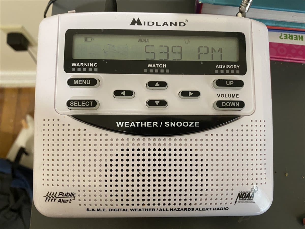 Emergency weather radio for nuclear shelter checklist communication planning